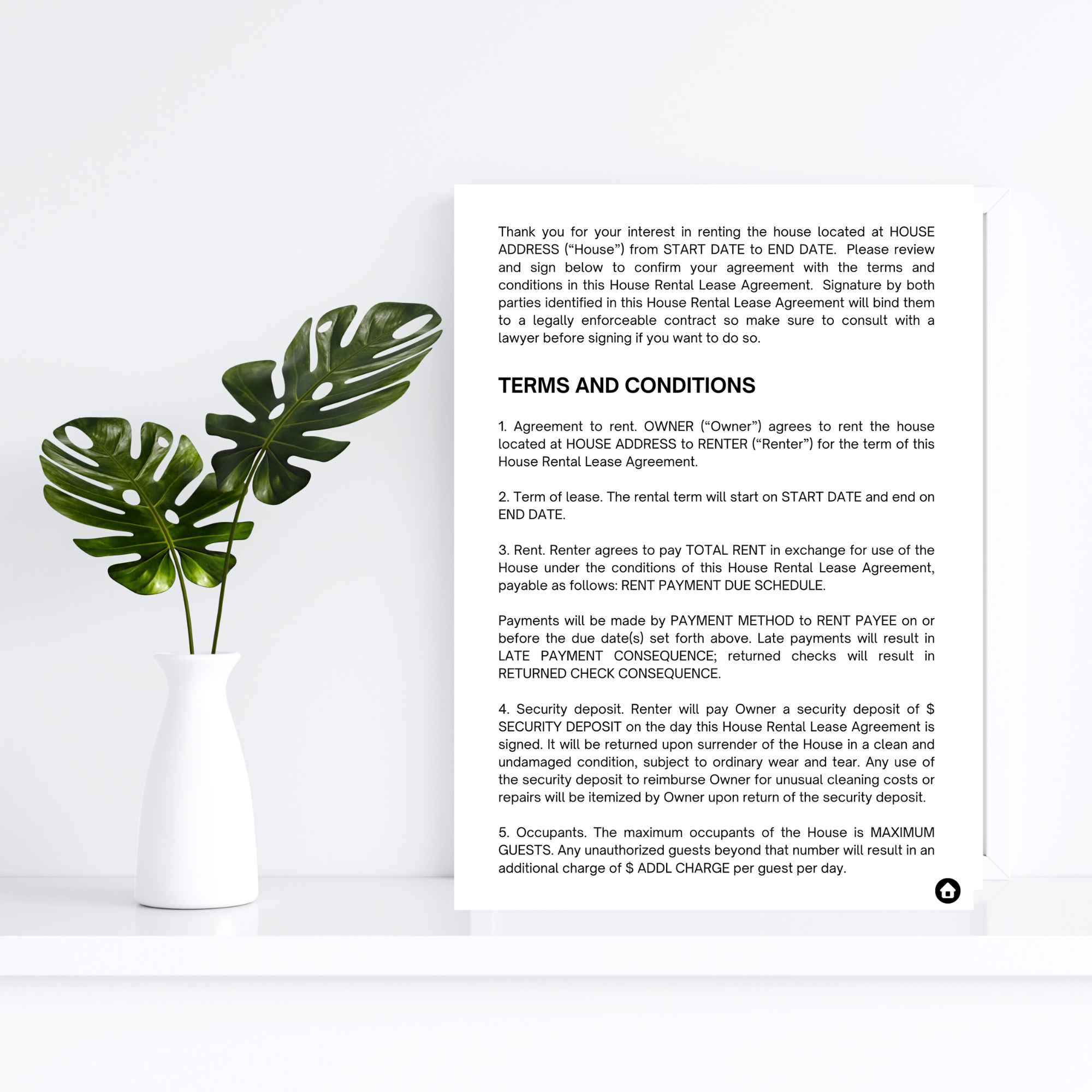 Rental Agreement Lease Contract Template